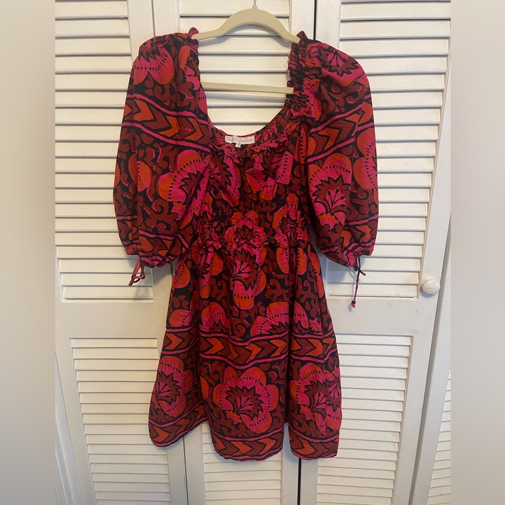 House of Harlow Size Small Medium Fuschia, Black and Burgundy Dress.
